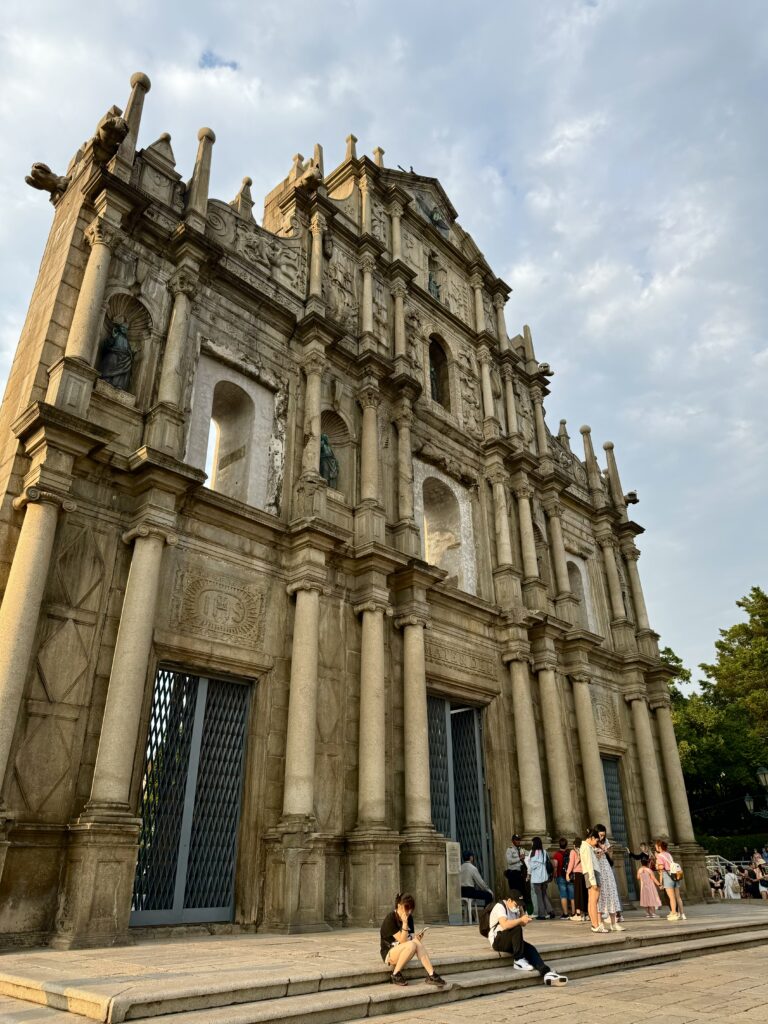 Up close of the Ruins of St. Paul's Cathedral. 