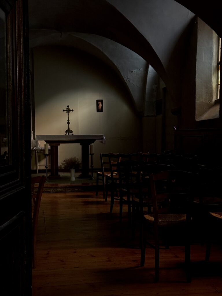 inside a chapel in lyon france